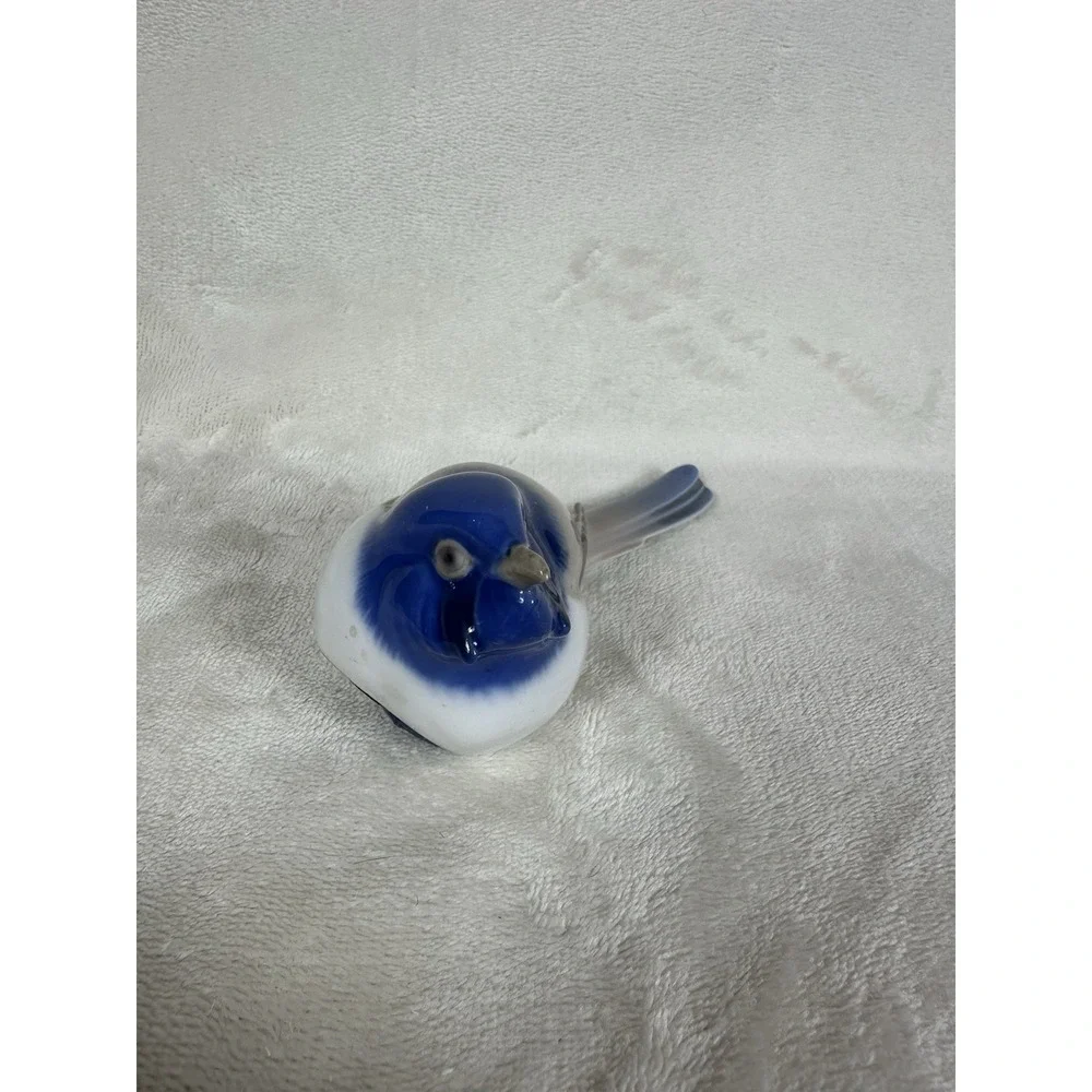 Vintage Bing & Grondahl B&G Titmouse Bird Optimist #1633 Porcelain Figurine Blue